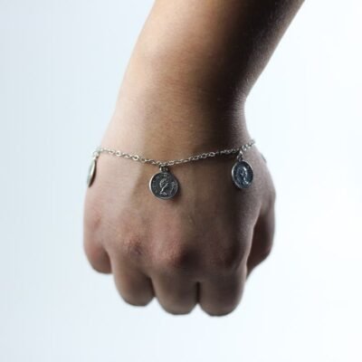 Anklet, 6 Metal coins