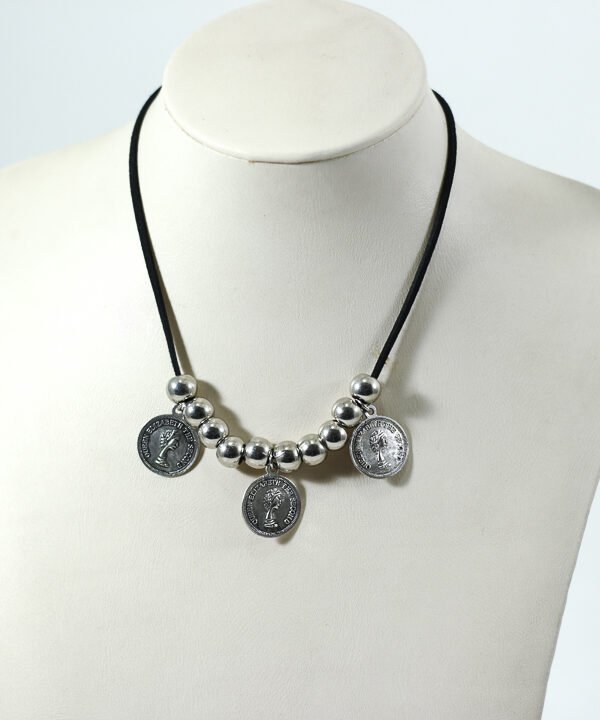 Necklace, Metal coins & Beads