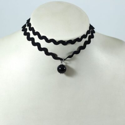 Choker, Black, Black bead