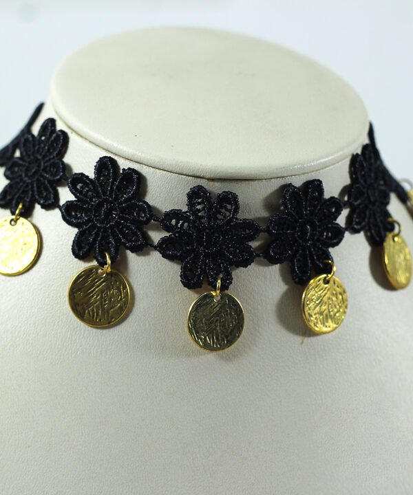 Choker, Black, Golden Coins