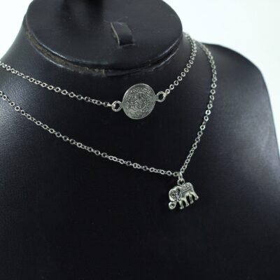 Necklace , Elephant & Coin
