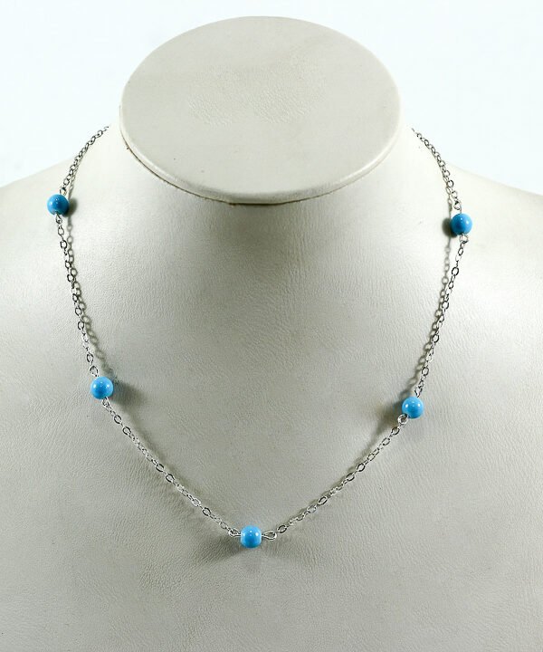 Necklace, Blue beads