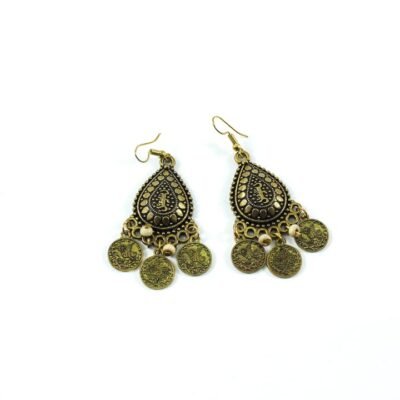 Earing, Golden, Coins