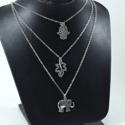 Necklace, Elephant, Leaf & Palm