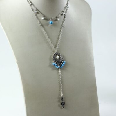 Necklace Silver metal 4