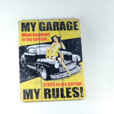 Wall Frame "My Garage, My Rules"