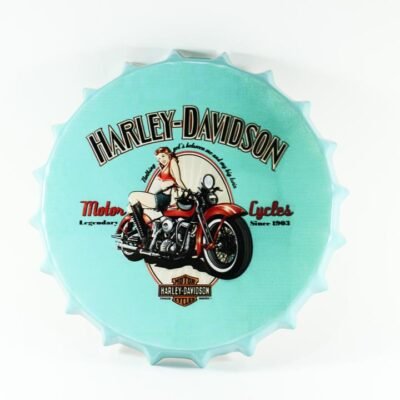 Wall Frame "Lady on Harley Davidson"