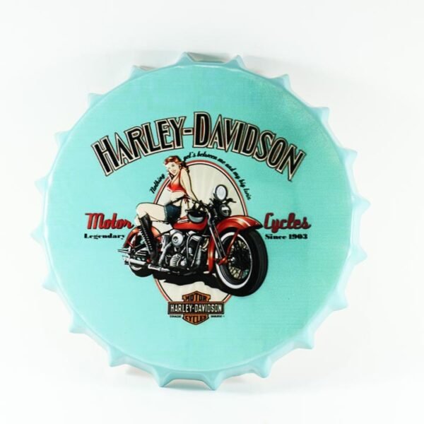 Wall Frame "Lady on Harley Davidson"