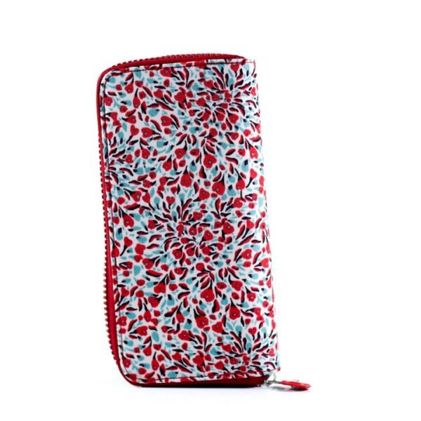 Wallet Red Colorful Flowers - Image 2