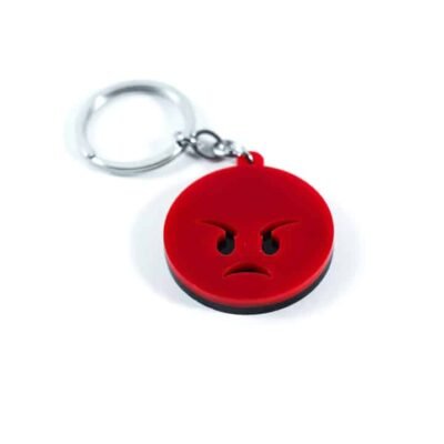 Key Chain Angry face