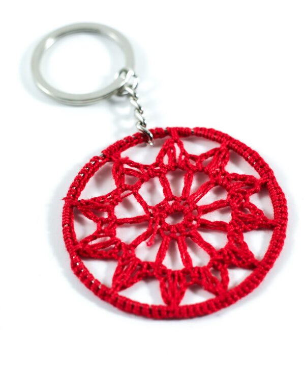 ميدالية مفاتيح حمراء ماندالا