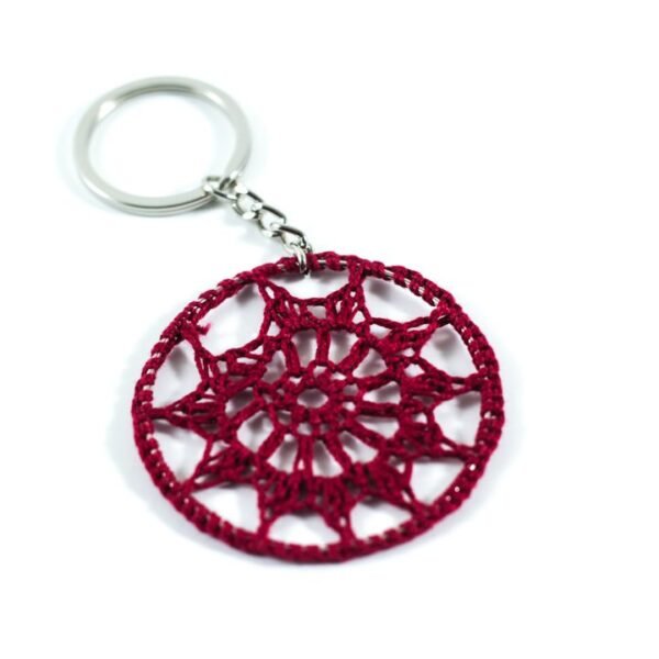 Key Chain Maroon Mandala