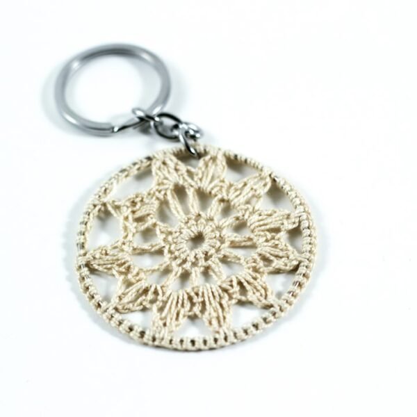 Key Chain Light Beige Mandala