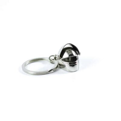 Key Chain Silver Helmet