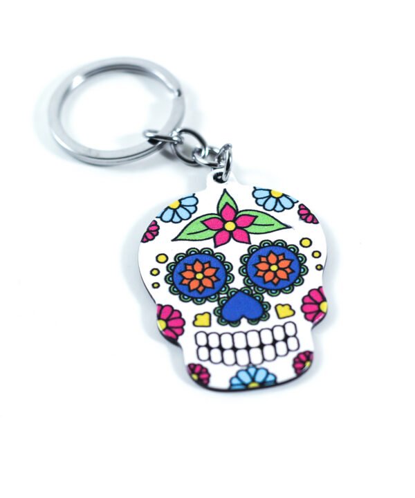 مفتاح سلسلة الجمجمة الإسبانية الملونة 2