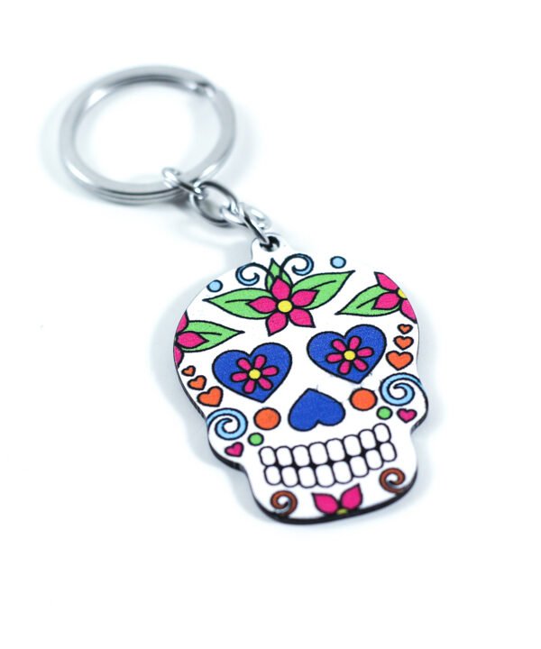 مفتاح سلسلة الجمجمة الإسبانية الملونة 3