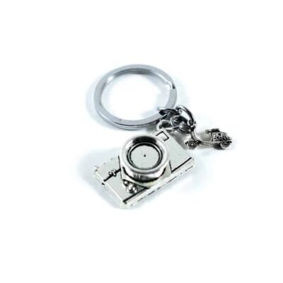 Key Chain Silver Camera