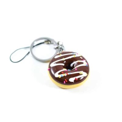 Key Chain Colorful Donut Brown