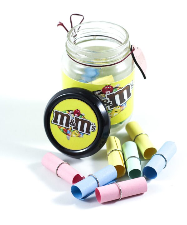 Message in the bottle, "M&M's"
