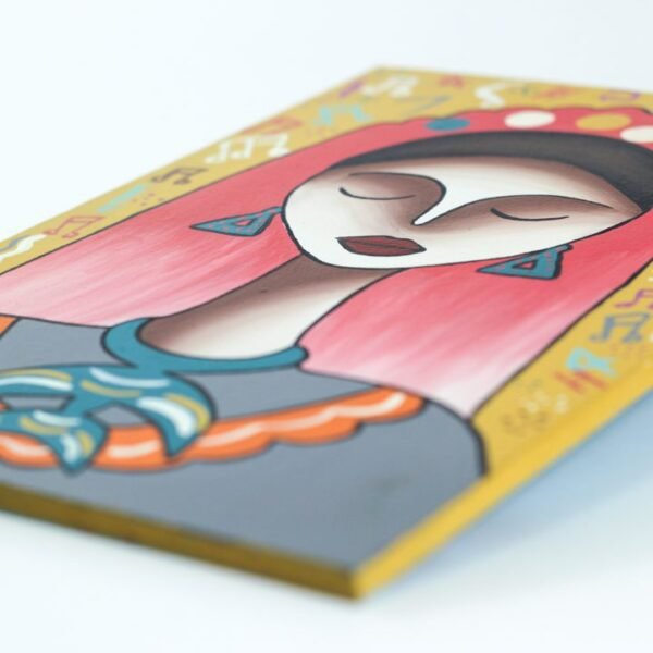 Wall Frame Light Red & Grey upper Egypt woman - Image 3