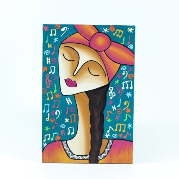 Wall Frame Green & Orange upper Egypt Girl