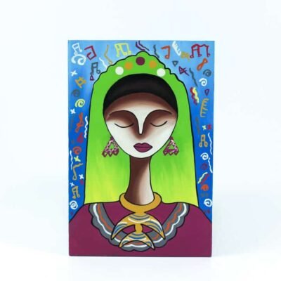 Wall Frame Green & Purple upper Egypt woman