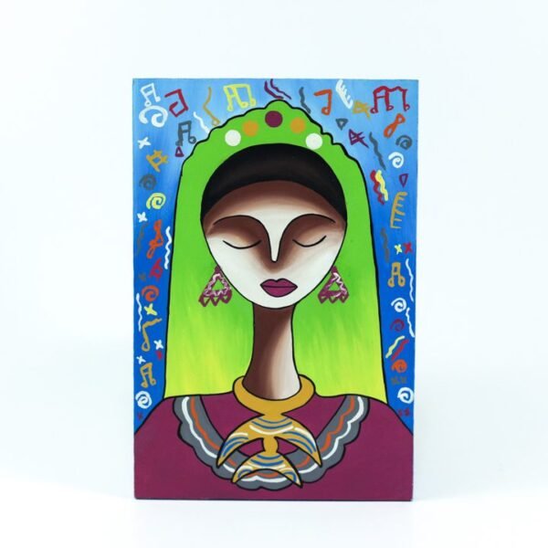 Wall Frame Green & Purple upper Egypt woman