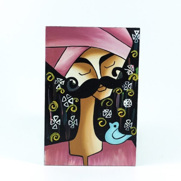 Wall Frame Black & Purple upper Egypt Man
