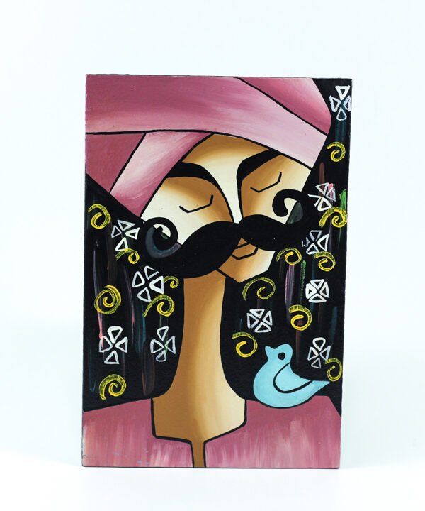 Wall Frame Black & Purple upper Egypt Man