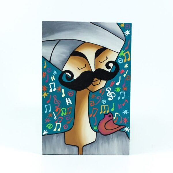 Wall Frame Green & Grey upper Egypt Man