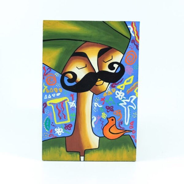 Wall Frame Blue & Dark green upper Egypt Man