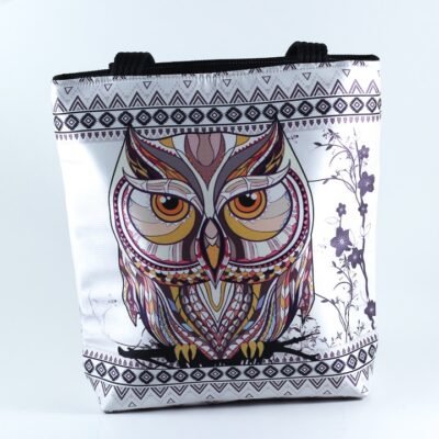 Handbag with colorful Owl 2