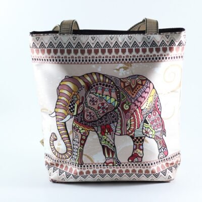 Handbag, With Colorful Elephant