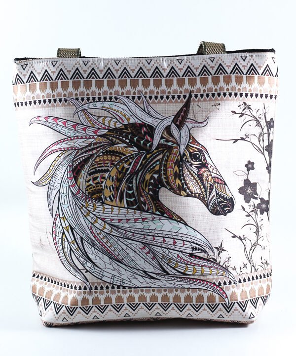 Handbag, With Colorful Horse's Face