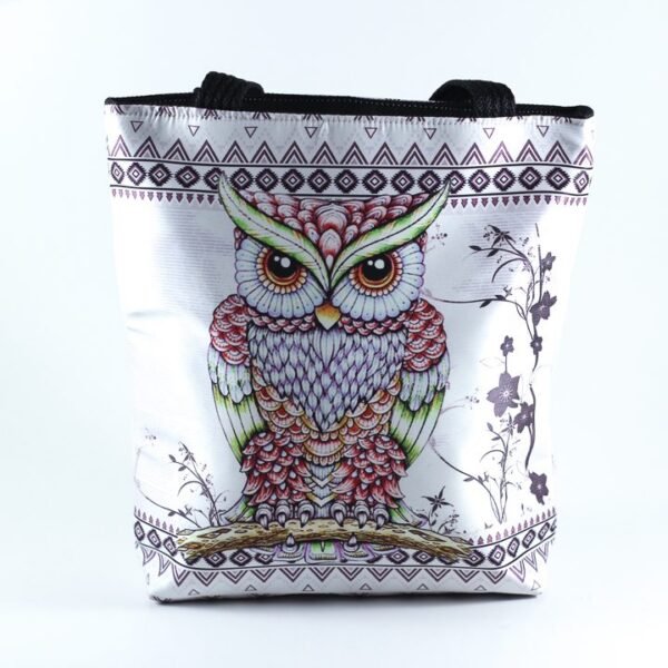 Handbag, With colorful Owl 3