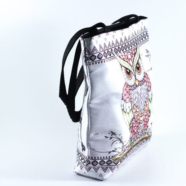 Handbag, With colorful Owl 3 - Image 2