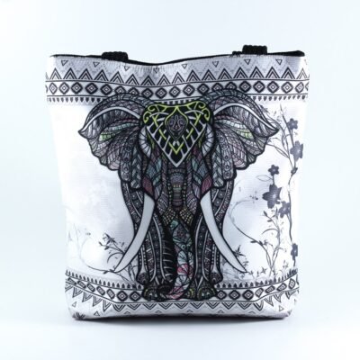 Handbag, With Colorful Elephant