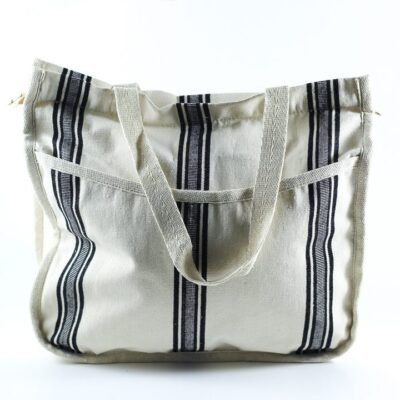 Handbag, with Black Strips