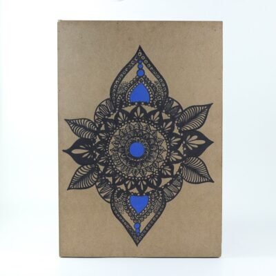Wall Frame, Mandala, Black and Blue