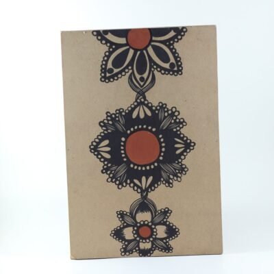 Wall Frame, Mandala, Black and Orange