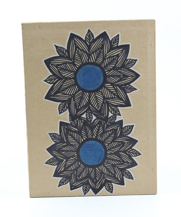 تابلوه حائط ماندالا أسود وأزرق