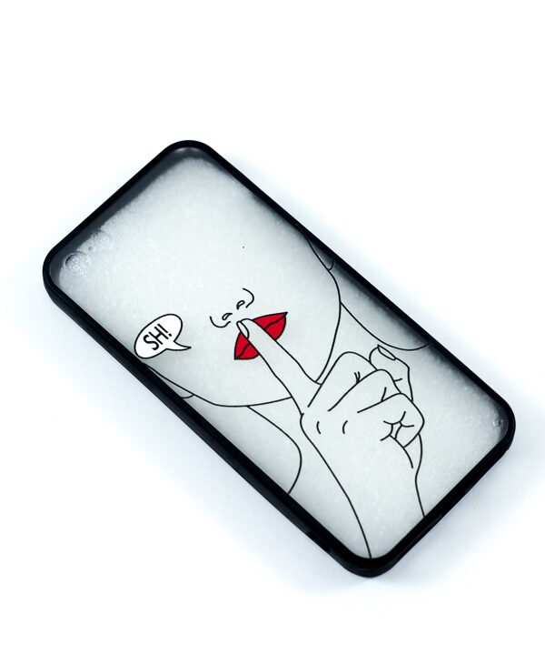 جراب أيفون 5/5S شفاه حمراء (أصمت)