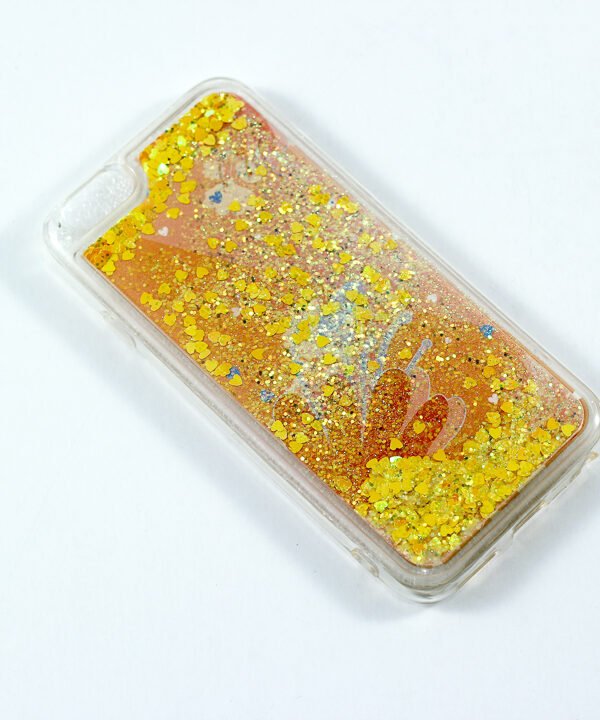 جراب أيفون 6/6S به جليتر ذهبى متحرك