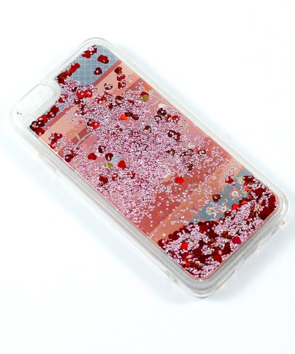 جراب أيفون 6/6S به جليتر أحمر متحرك