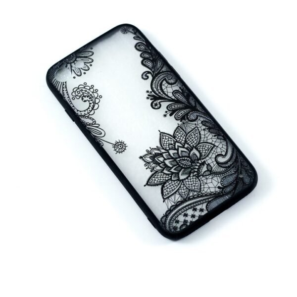 Cover Iphone 7 "Black flowers"