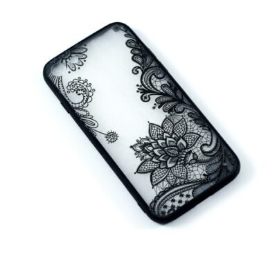 Cover Iphone 7 "Black flowers"
