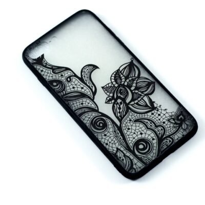 Cover Iphone 7 Plus "Black Flowers"