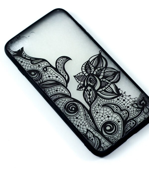 جراب أيفون 7 بلس ورد أسود