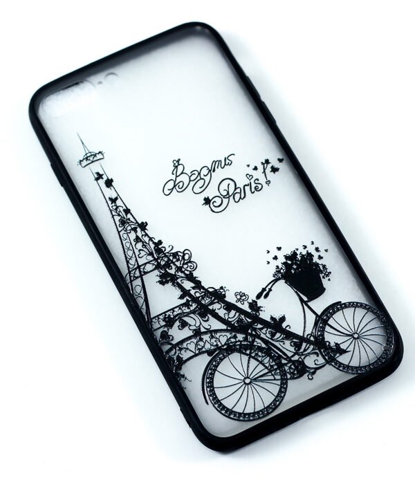 جراب أيفون 7 بلس برج إيفل ودراجة