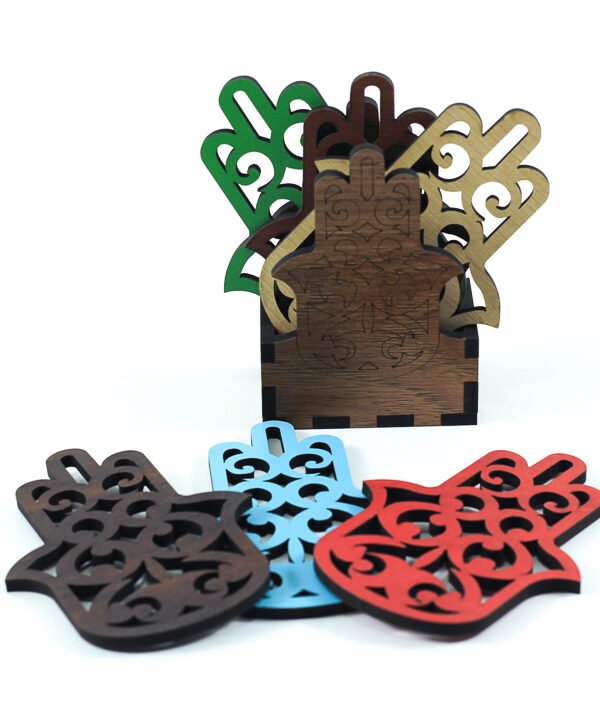 طقم كوستر كف ملون